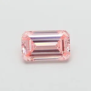 1.52ct EMERALD Fancy Intense Pink VS1 Coloured Lab diamond