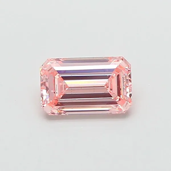 1.52ct EMERALD Fancy Intense Pink VS1 Coloured Lab diamond