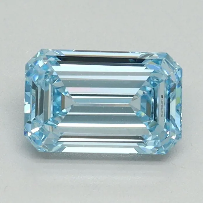 1.05ct EMERALD Fancy Intense Blue VS1 Coloured Lab diamond