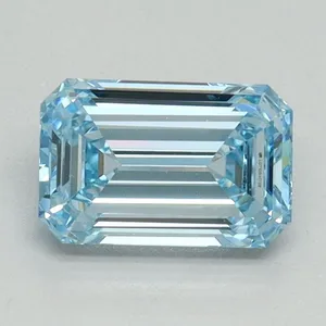 1.05ct EMERALD Fancy Intense Blue VS1 Coloured Lab diamond