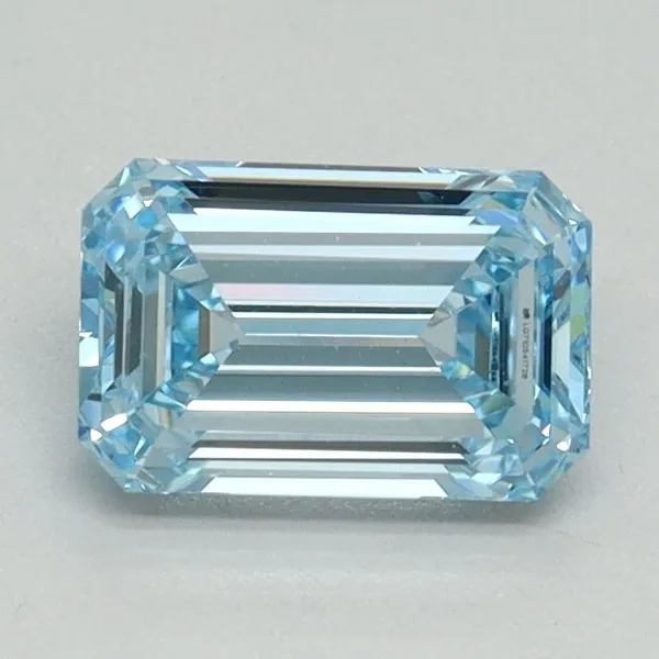 1.05ct EMERALD Fancy Intense Blue VS1 Coloured Lab diamond