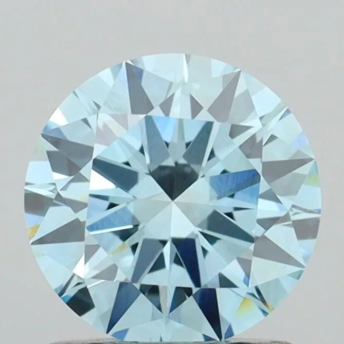 1.07ct ROUND Fancy Vivid Blue VVS2 Coloured Lab diamond