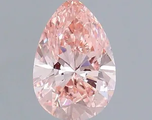 0.74ct PEAR Fancy Vivid Pink VS2 Coloured Lab diamond