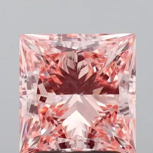 2.07ct PRINCESS Fancy Intense Pink VS1 Coloured Lab diamond