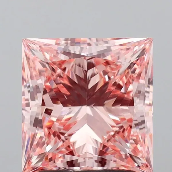 2.07ct PRINCESS Fancy Intense Pink VS1 Coloured Lab diamond