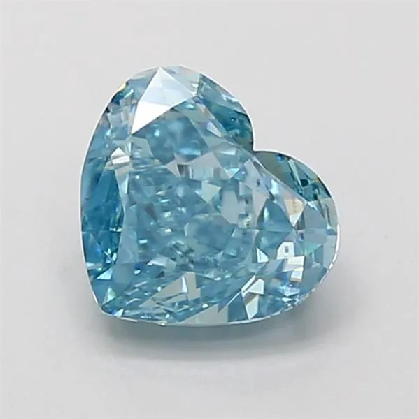 1.4ct HEART Fancy Vivid Blue VS1 Coloured Lab diamond