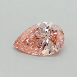 0.37ct PEAR Fancy Vivid Pink VVS2 Coloured Lab diamond