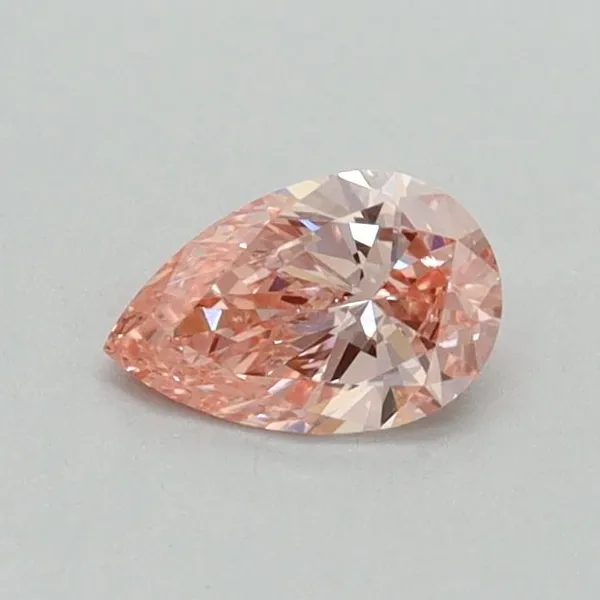 0.37ct PEAR Fancy Vivid Pink VVS2 Coloured Lab diamond