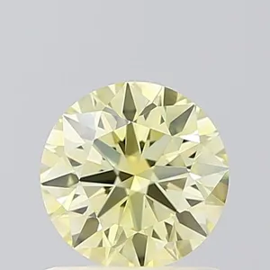 0.7ct ROUND Fancy Light Yellow VVS2 Coloured Lab diamond