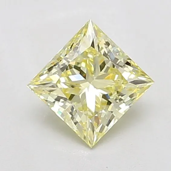 1.25ct PRINCESS Fancy Yellow VVS2 Coloured Lab diamond