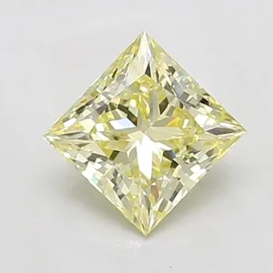 1.25ct PRINCESS Fancy Yellow VVS2 Coloured Lab diamond
