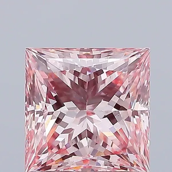 1.45ct PRINCESS Fancy Intense Pink VS1 Coloured Lab diamond