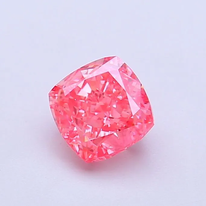 1.02ct CUSHION Fancy Vivid Pink VVS2 Coloured Lab diamond