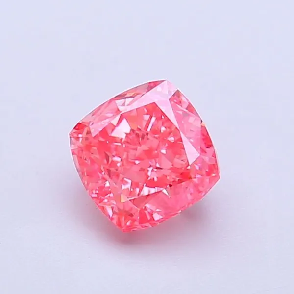 1.02ct CUSHION Fancy Vivid Pink VVS2 Coloured Lab diamond