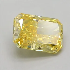 1.05ct RADIANT Fancy Vivid Yellow VVS2 Coloured Lab diamond