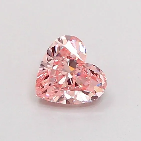 0.67ct HEART Fancy Intense Pink VS1 Coloured Lab diamond