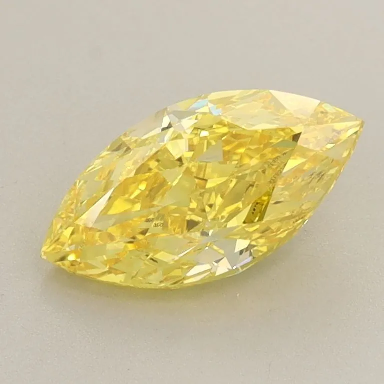 1.25ct MARQUISE Fancy Vivid Yellow VVS2 Coloured Lab diamond