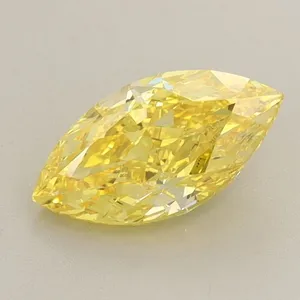 1.25ct MARQUISE Fancy Vivid Yellow VVS2 Coloured Lab diamond