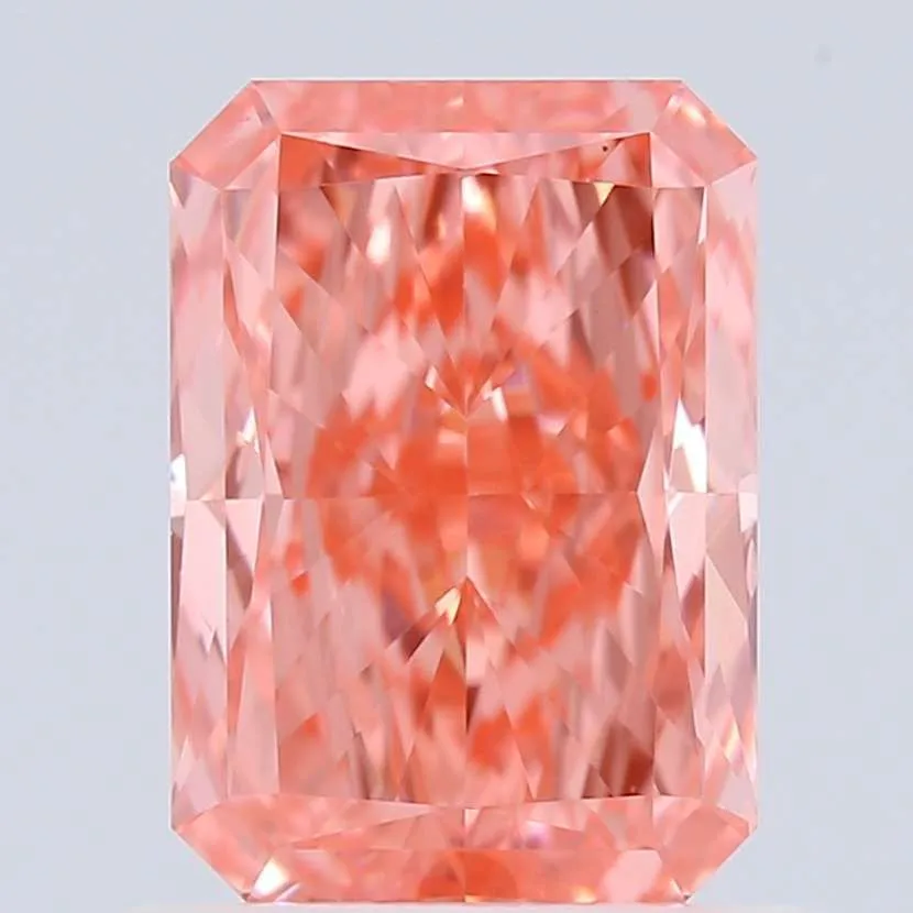 1.00ct RADIANT Fancy Vivid Pink VS2 Coloured Lab diamond