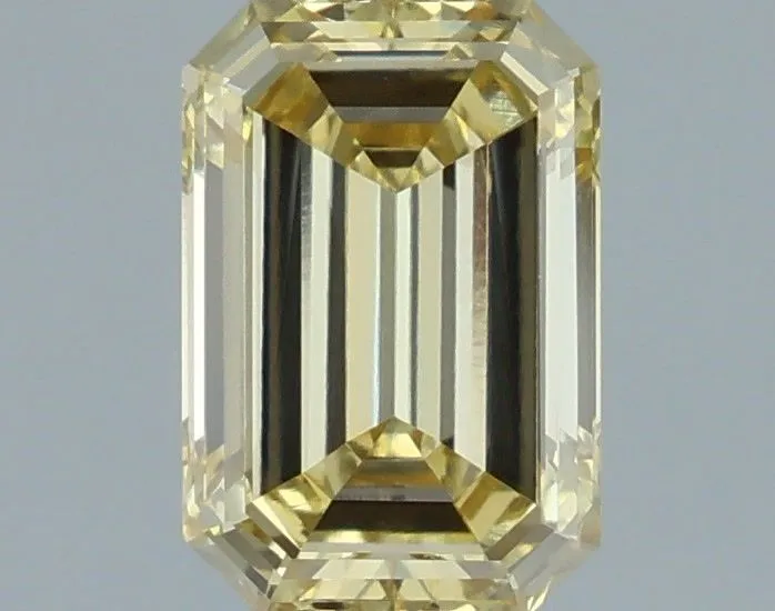 1.14ct EMERALD Fancy Yellow VVS2 Coloured Lab diamond