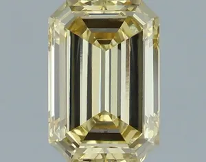 1.14ct EMERALD Fancy Yellow VVS2 Coloured Lab diamond