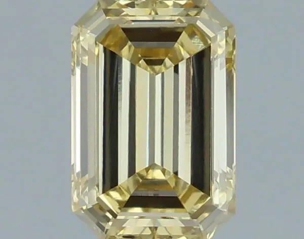 1.14ct EMERALD Fancy Yellow VVS2 Coloured Lab diamond