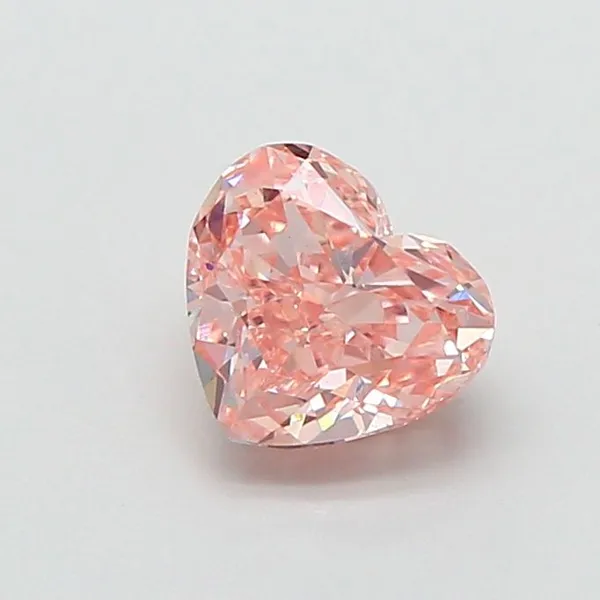 1.1ct HEART Fancy Vivid Pink VS1 Coloured Lab diamond