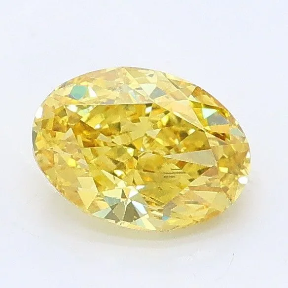 1.01ct OVAL Fancy Vivid Yellow VS1 Coloured Lab diamond