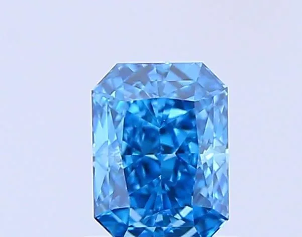 0.54ct RADIANT Fancy Vivid Blue VVS2 Coloured Lab diamond