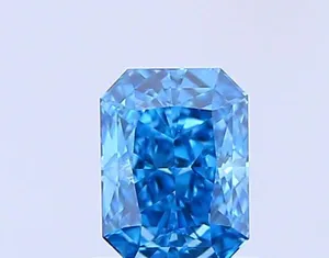 0.54ct RADIANT Fancy Vivid Blue VVS2 Coloured Lab diamond