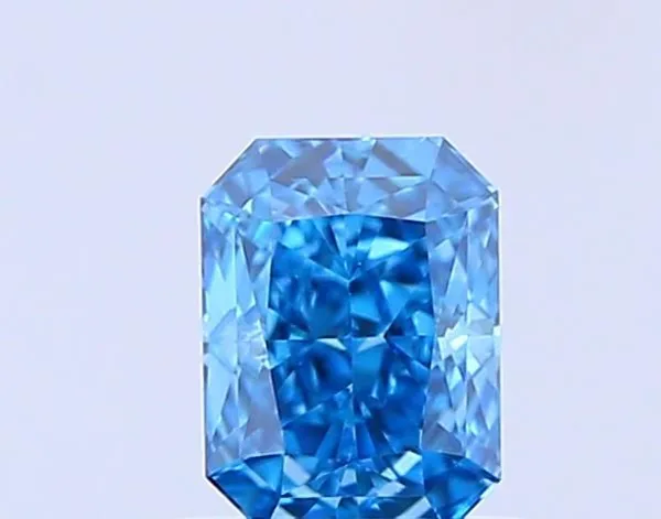 0.54ct RADIANT Fancy Vivid Blue VVS2 Coloured Lab diamond