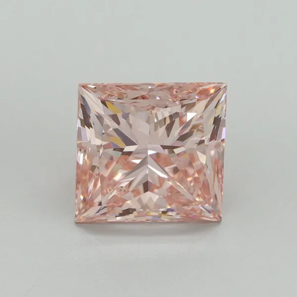 5.07ct PRINCESS Fancy Intense Pink VS1 Coloured Lab diamond