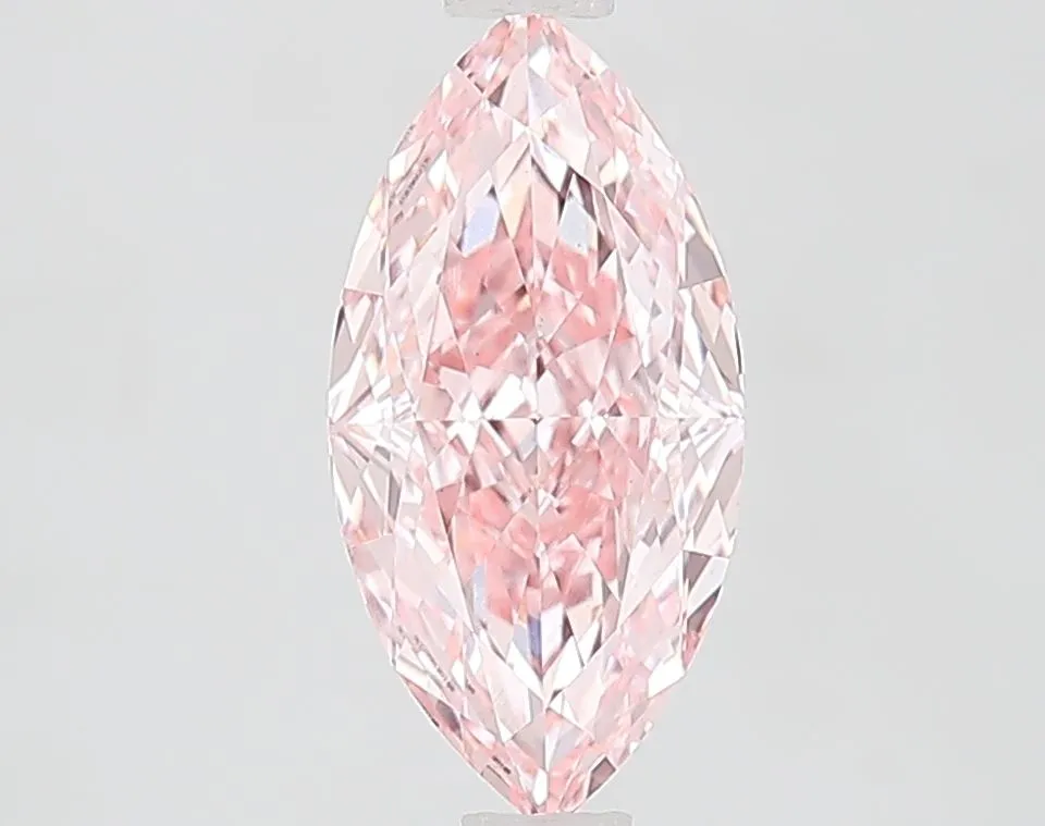 1.48ct MARQUISE Fancy Vivid Pink VS1 Coloured Lab diamond