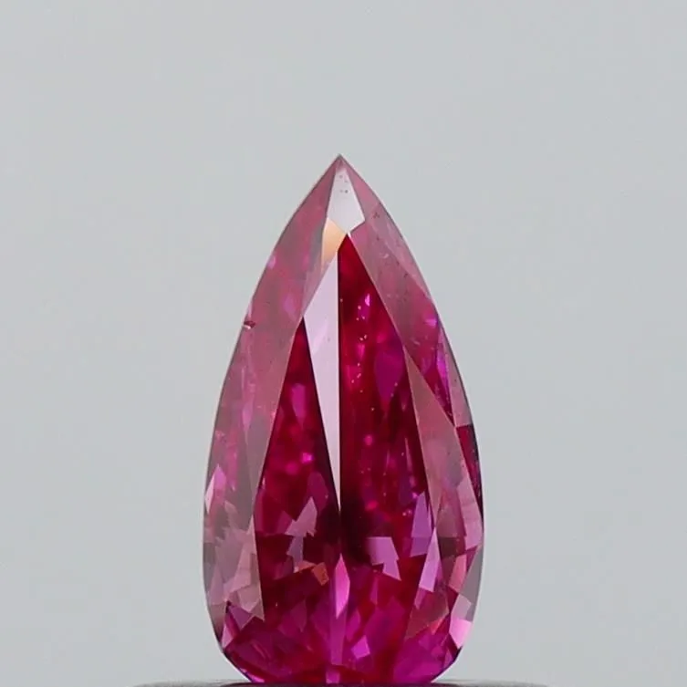 0.32ct PEAR Fancy Vivid Pink VS2 Coloured Lab diamond