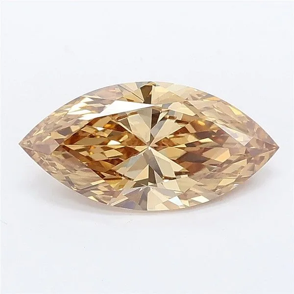 1.52ct MARQUISE Fancy Brownish Yellow VS1 Coloured Lab diamond