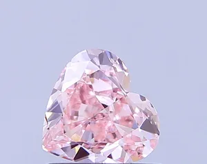 1ct HEART Fancy Intense Pink VS1 Coloured Lab diamond