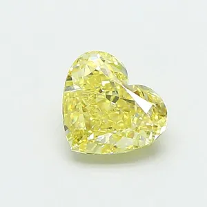 1.06ct HEART Fancy Intense Yellow VS1 Coloured Lab diamond