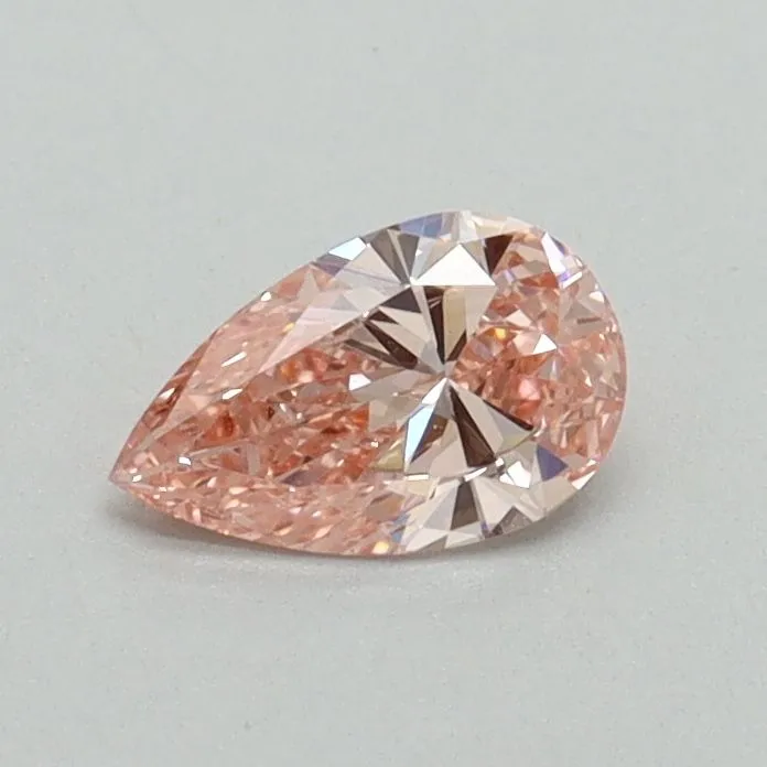 0.36ct PEAR Fancy Vivid Pink VS1 Coloured Lab diamond