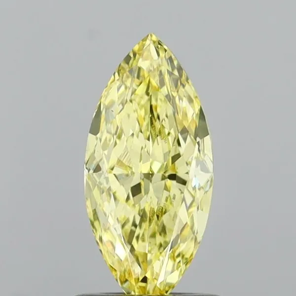 1.02ct MARQUISE Fancy Vivid Yellow VVS2 Coloured Lab diamond