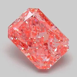1.12ct RADIANT Fancy Vivid Pink VS1 Coloured Lab diamond