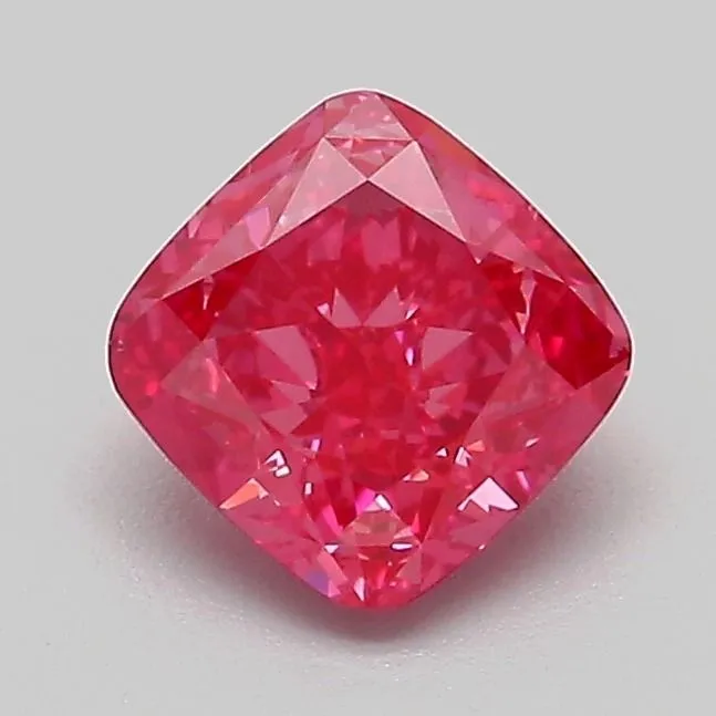 1.00ct CUSHION Fancy Vivid Pink VVS2 Coloured Lab diamond