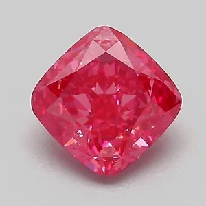 1ct CUSHION Fancy Vivid Pink VVS2 Coloured Lab diamond