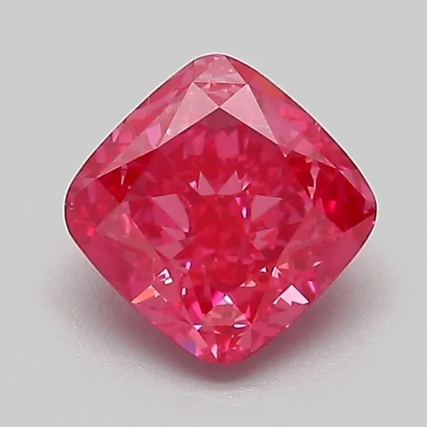 1ct CUSHION Fancy Vivid Pink VVS2 Coloured Lab diamond