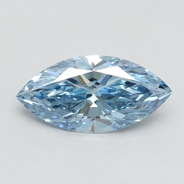 1.02ct MARQUISE Fancy Vivid Blue VS1 Coloured Lab diamond