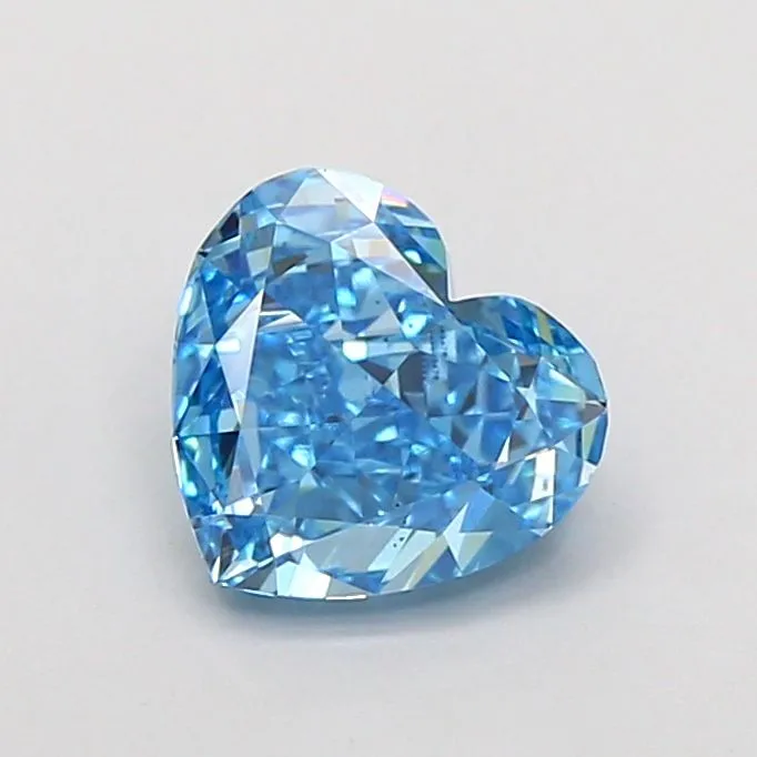 1.17ct HEART Fancy Vivid Blue VS2 Coloured Lab diamond