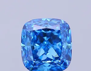0.64ct CUSHION Fancy Vivid Blue VS2 Coloured Lab diamond