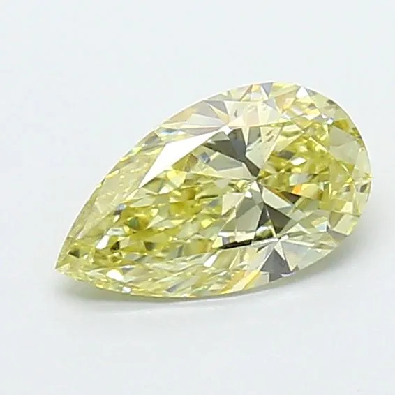 0.7ct PEAR Fancy Yellow SI1 Coloured Lab diamond