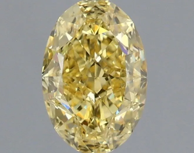1.16ct OVAL Fancy Intense Yellow VVS2 Coloured Lab diamond