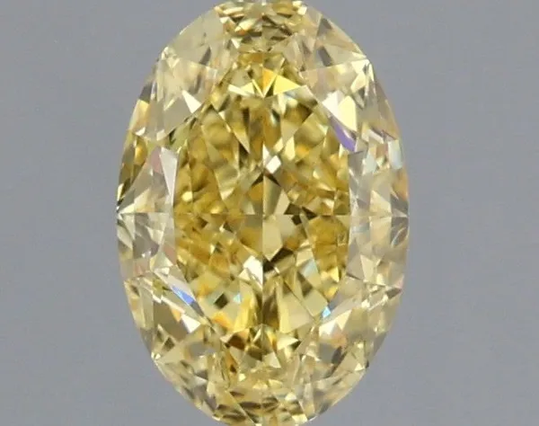 1.16ct OVAL Fancy Intense Yellow VVS2 Coloured Lab diamond