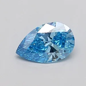 0.42ct PEAR Fancy Vivid Blue VVS2 Coloured Lab diamond